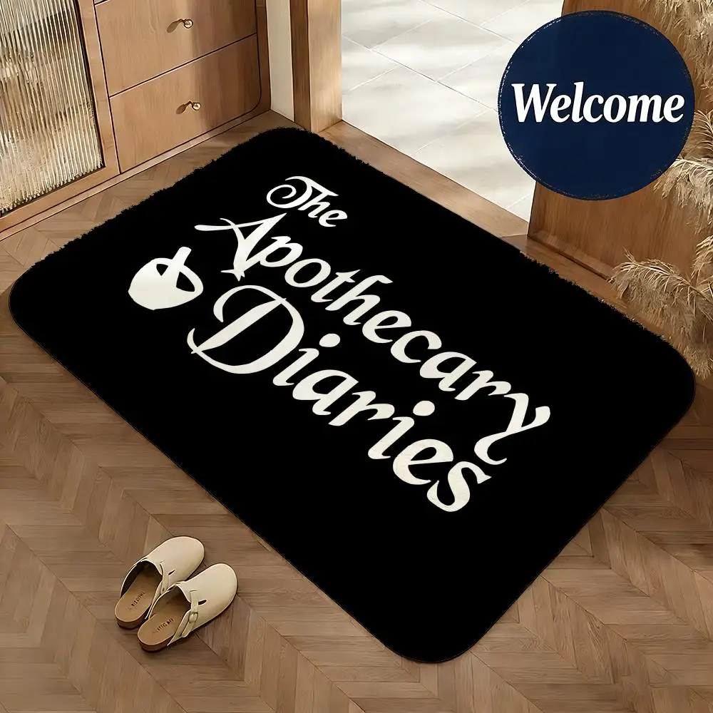 Soft Flannel Floor Mat Anime The Apothecary Diaries Floor Mat Non-Slip Absorbent Doormat Bathroom Bedroom Home Decor Rug