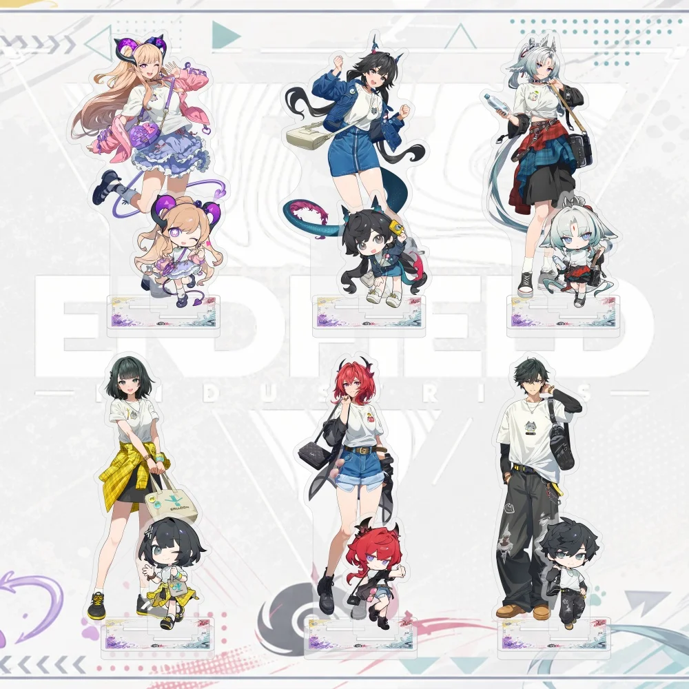 Arknights: Endfield Acrylic Standee Cute Q Version Chen Qianyu Perlica Avilin Anime Figure Desktop Model Plate Display Keychain