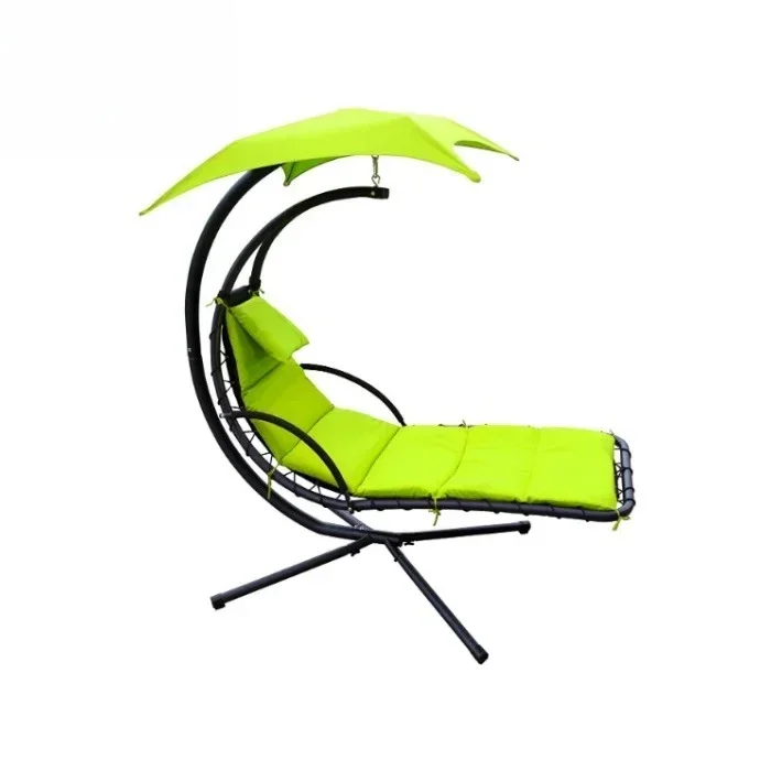Plastic Wicker Rattan Hammock Swing, Outdoor Hanging Swing for Garden Patio