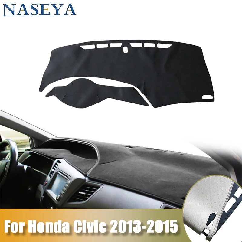 

LHD Car Dashboard Cover Mat Sun Shade Pad Instrument Panel Carpets Protector For Honda Civic 2013-2015 Car Accessories