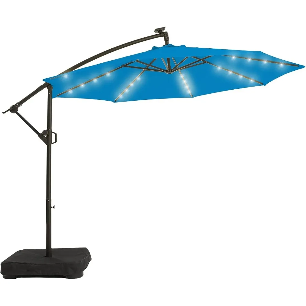 

10FT солнечный зонт для патио со смещением, уличный консольный зонт, подвесные зонты с утяжеленным основанием, зонт для патио на рынке для Ba