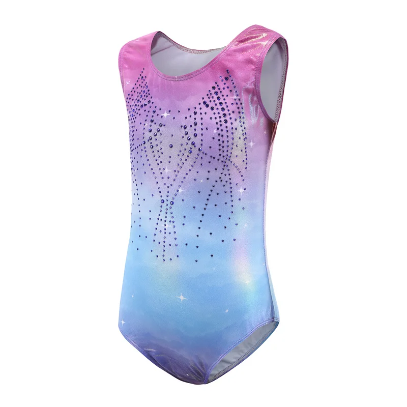 New Coming High Quality Cheap Kids Girls Children Spandex Sublimation Printed Gymnastics Leotards For Sale