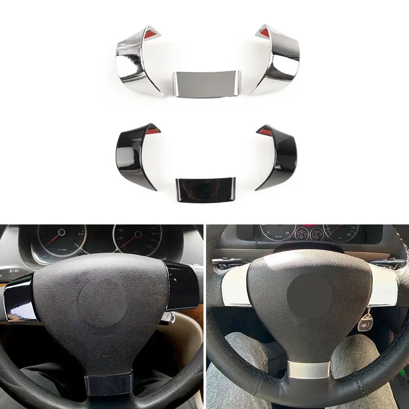 

ABS Car-styling Steering Wheel Cover Trim Accessories For VW Golf 5 Passat B6 Jetta MK5 2005-2010 Caddy Tiguan Touran 2006-2010