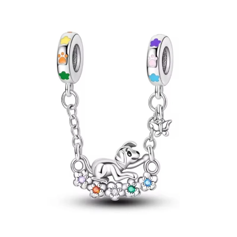 سلسلة كلاسيكية خرز سلسلة القط والكلاب والخنزير والفأر والأخوات سلسلة خرز تناسب سوار 3 مم هدية مجوهرات ذاتية الصنع #3