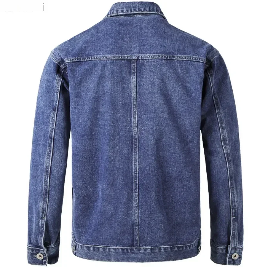 Spring Autumn Men's Denim Coats Multi-pocket Loose Single-breasted Cardigan Fashion Casual Cargo Jackets Men Jeans Jacket