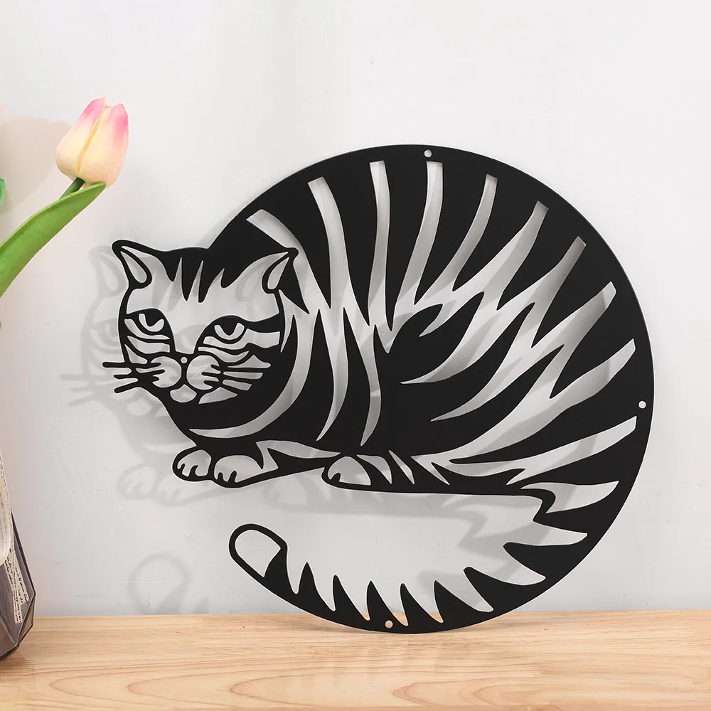 

Geometric Metal Cat Silhouette Art Wall Decor Hangings Sign Vintage Room Bedroom Decoration Home Decor Cats Lover Gift