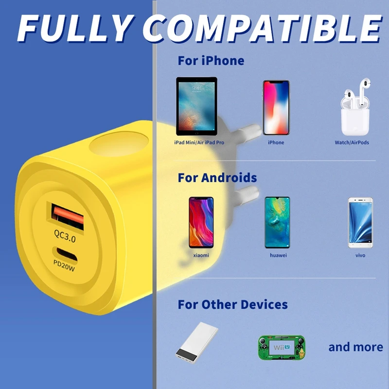 PD USB 35W 2-Port Quick Charge 3.0 tragbares Wandladegerät mit schneller Ladefunktion für iPhone 15, Samsung, Huawei, Xiaomi – Detail 9