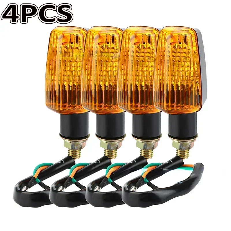 4PCS Universal Motorcycle Blub Turn Signal Lamp Turning Indicators Light Blinkers Signal Amber Bike Motorcycle Accessories 12V