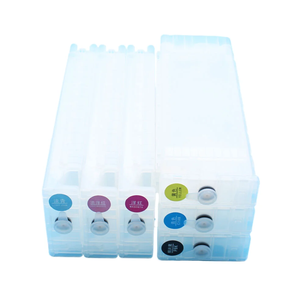 Empty Refillable Ink Cartridges with chips T7101-T7106 for Epson Surelab SL-D3000 Printer 6 COLOR