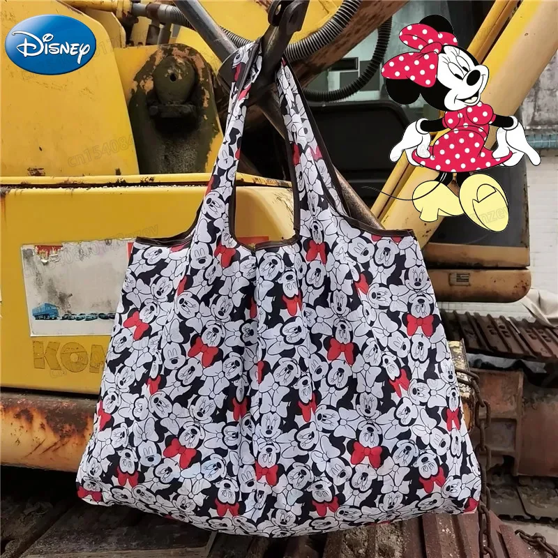 Disney myszka Minnie duże torba z rączkami kobiet Mickey Mouse Anime torby na zakupy o dużej pojemności składana torba do przechowywania akcesoria