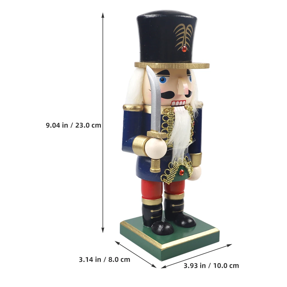 

Wooden Decor Christmas Nutcracker Ornament Soldier Design Desktop Home Decoration Small Wood Nutcracker For Bedroom