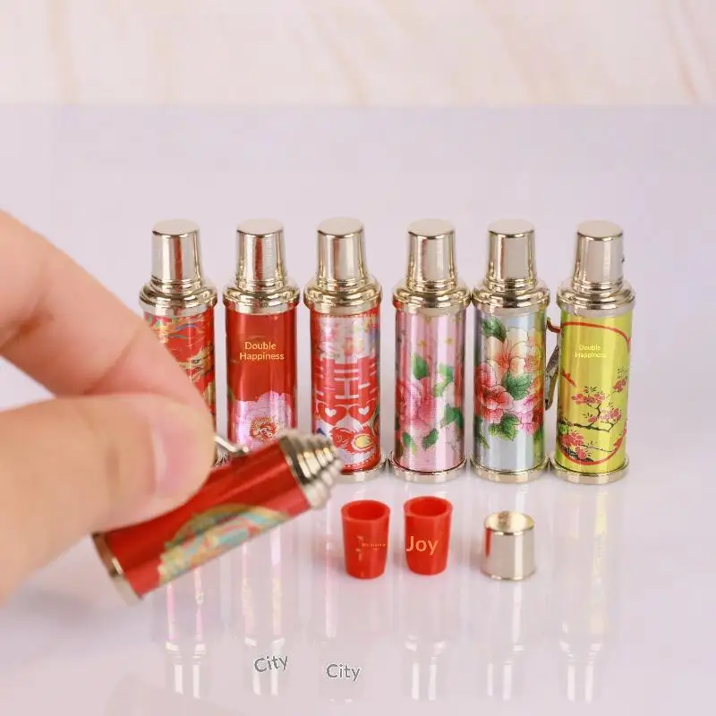 Dollhouse Bottle 1 Set Miniature 1/12 Chinese Nostalgic Scene Alloy Warm Water Model