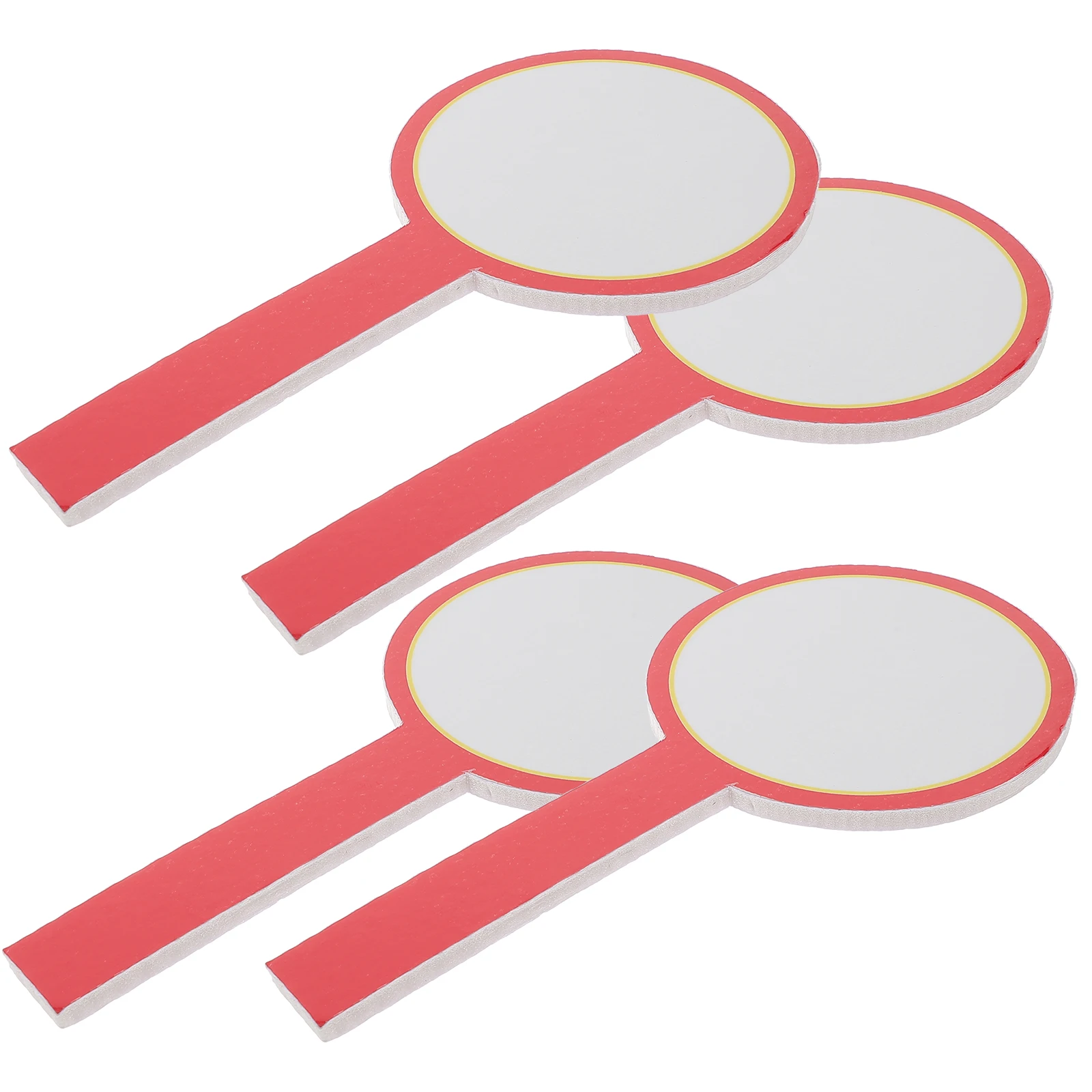 

4pcs Board Handheld Whiteboard Foam Material Writable Erasable Auction Paddle Mini Dry Erase Boards Flexible