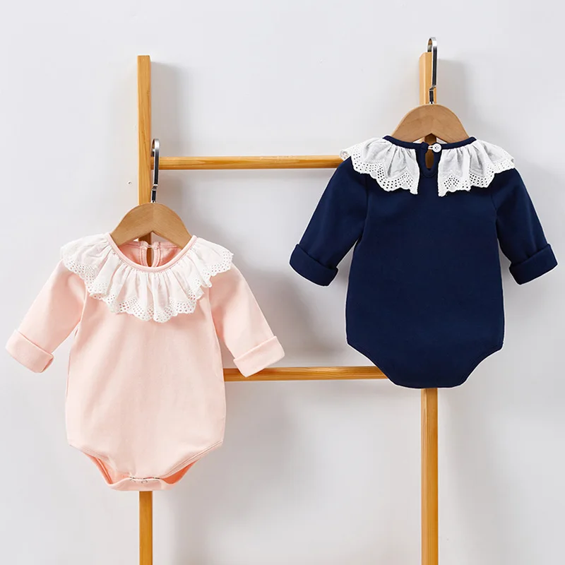 Autumn Baby Girl Romper Long Sleeve Clothes Girls Lace Clothing Newborn Baby Rompers For Girls Jumpsuit Cotton Baby Boys Romper