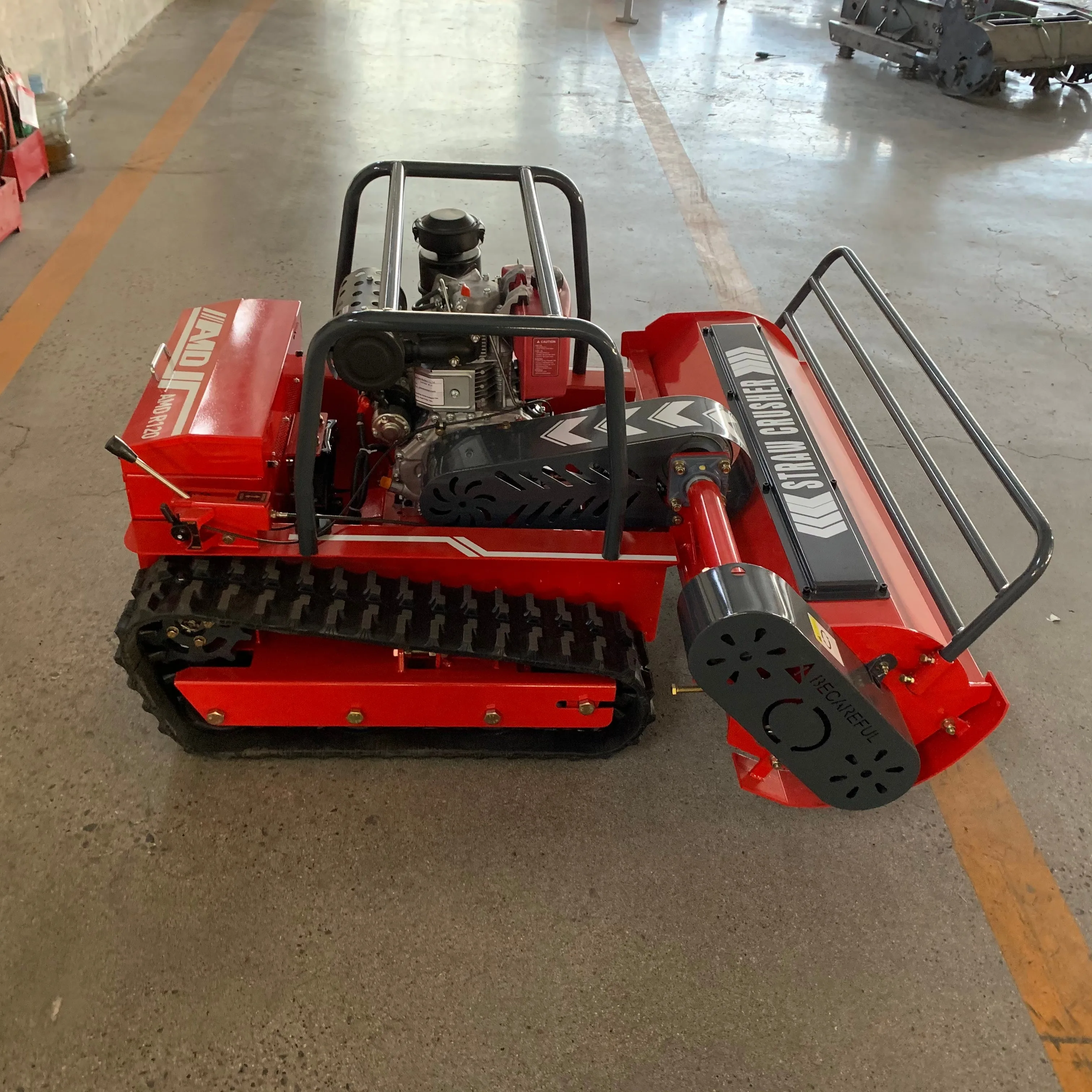 

Chinese Ride on 100cm Cutting Width Crawler Remote Control Mower for Sale