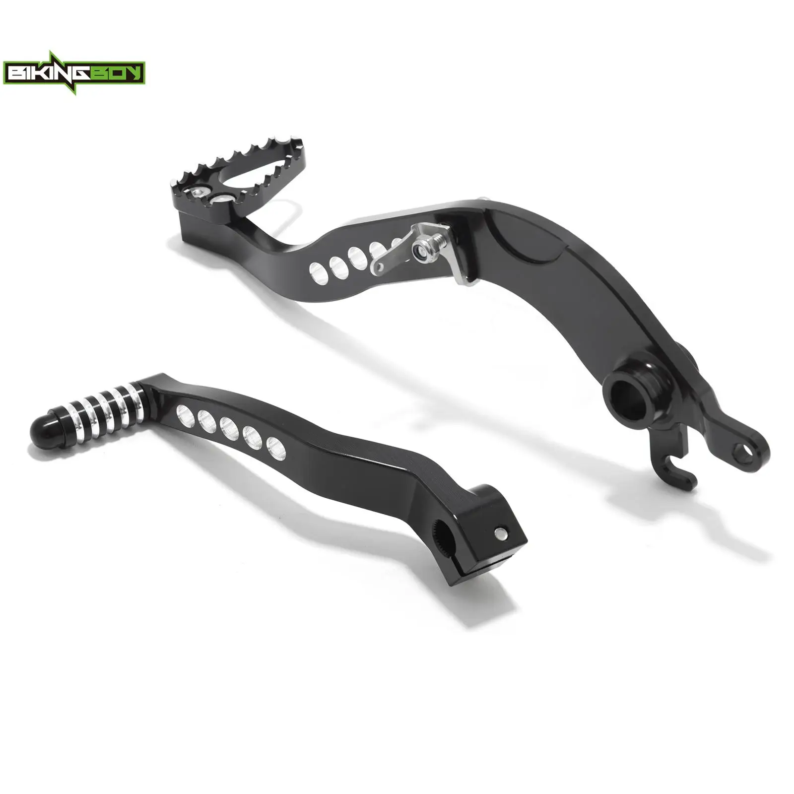 BIKINGBOY For Kawasaki KFX450R 2008 2009 2010 2011 2012 2013 2014 Shifter Shift + Rear Brake Pedal Lever KFX 450 R Aluminium CNC