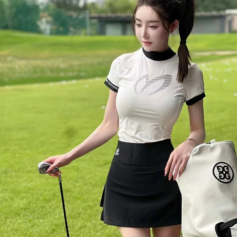 

Women's Golf Summer Short-Sleeve Crew Neck Outdoor Sports Lightweight Quick-Dry Slim-Fit Versatile Fashionable Quick-Dry Shirt