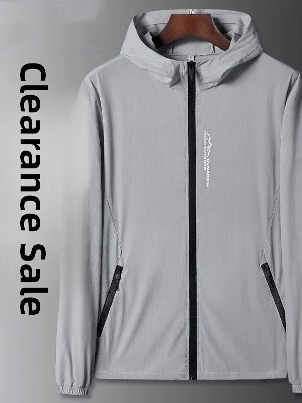 

Quick Dry Ice Silk Thin Workwear Sun Protection Clothing Men's Summer Fishing Jacket Breathable Lightweight Polyester Fiber