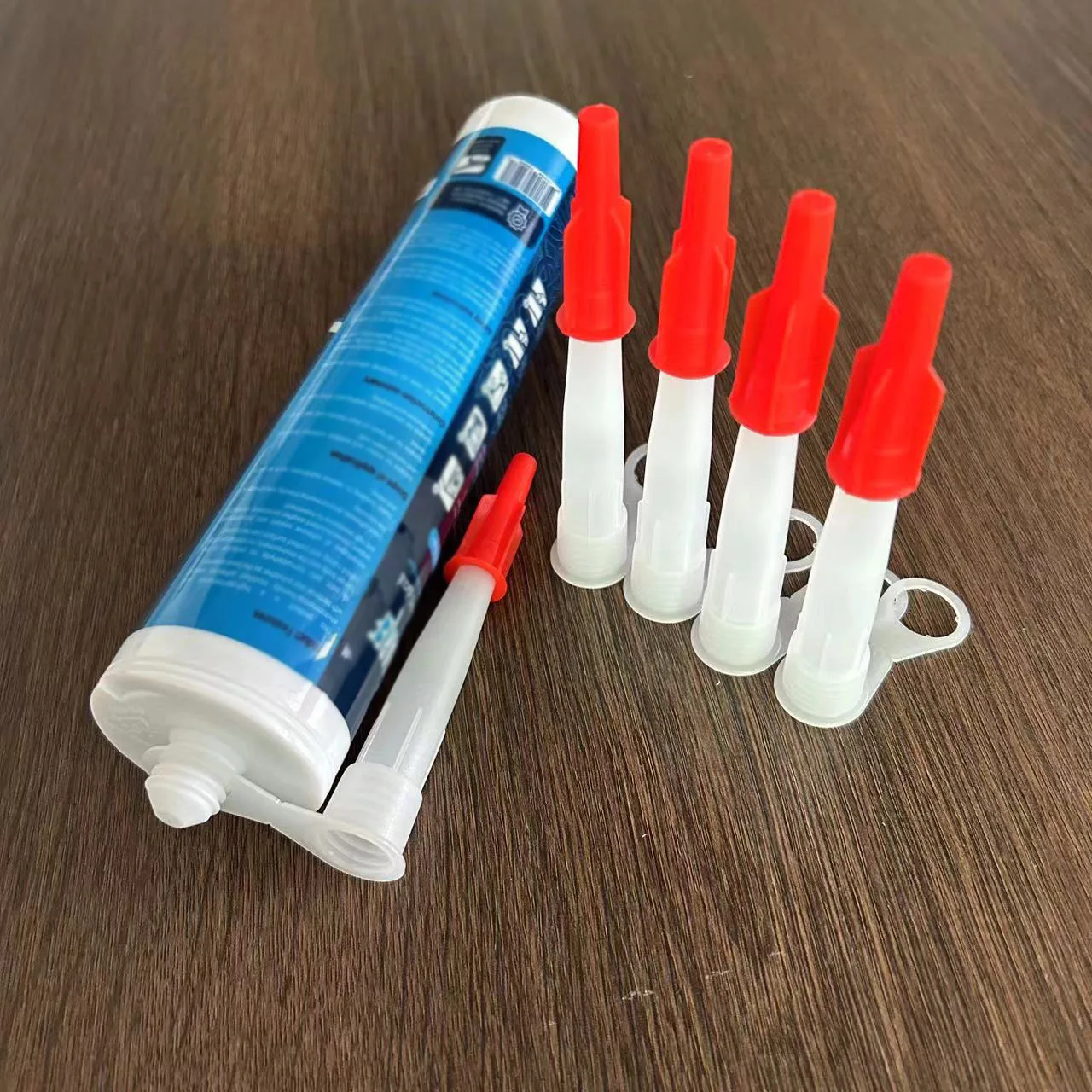 30PCS Spare Silicone Tube Nozzle Cap Re-sealable Mastic Cartridge Spare Red Nozzles Screw Cover For Silicone Caulking Pipes