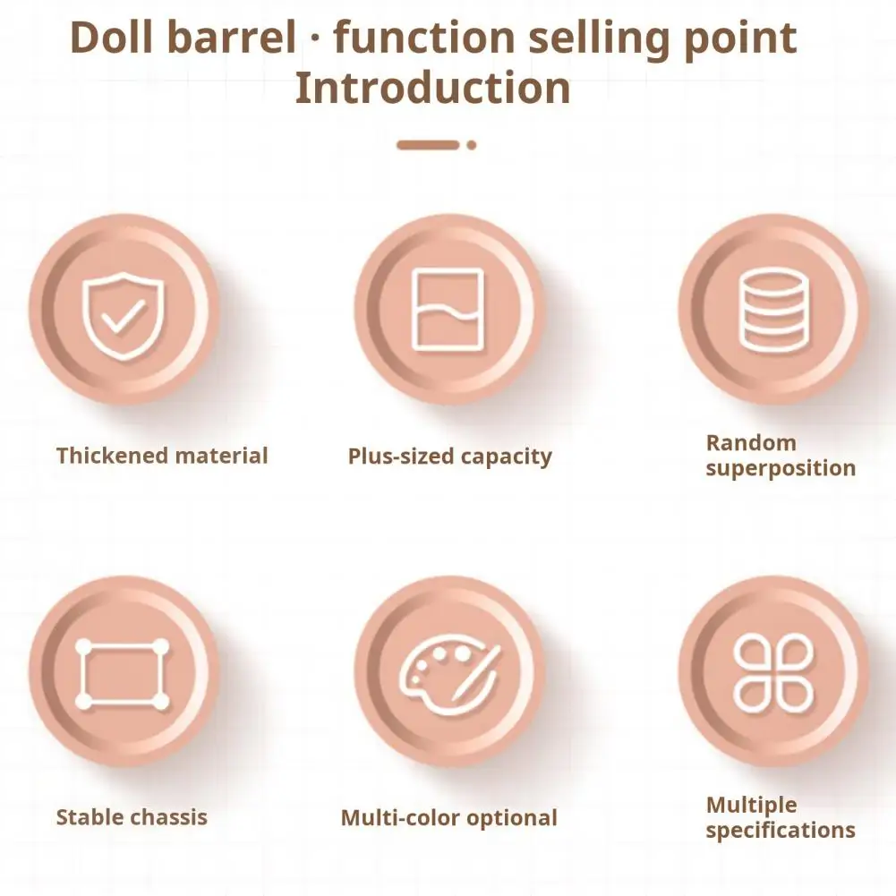 

Видимый дизайн, ведро для хранения кукол, прозрачный вертикальный органайзер для игрушек для кукол, пылезащитное ведро для хранения