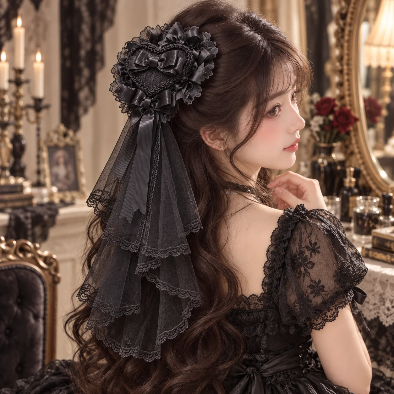 เครื่องประดับผมรูปหัวใจประดับโ - Women Formal Wear Photoshoot บทวิจารณ์และราคา