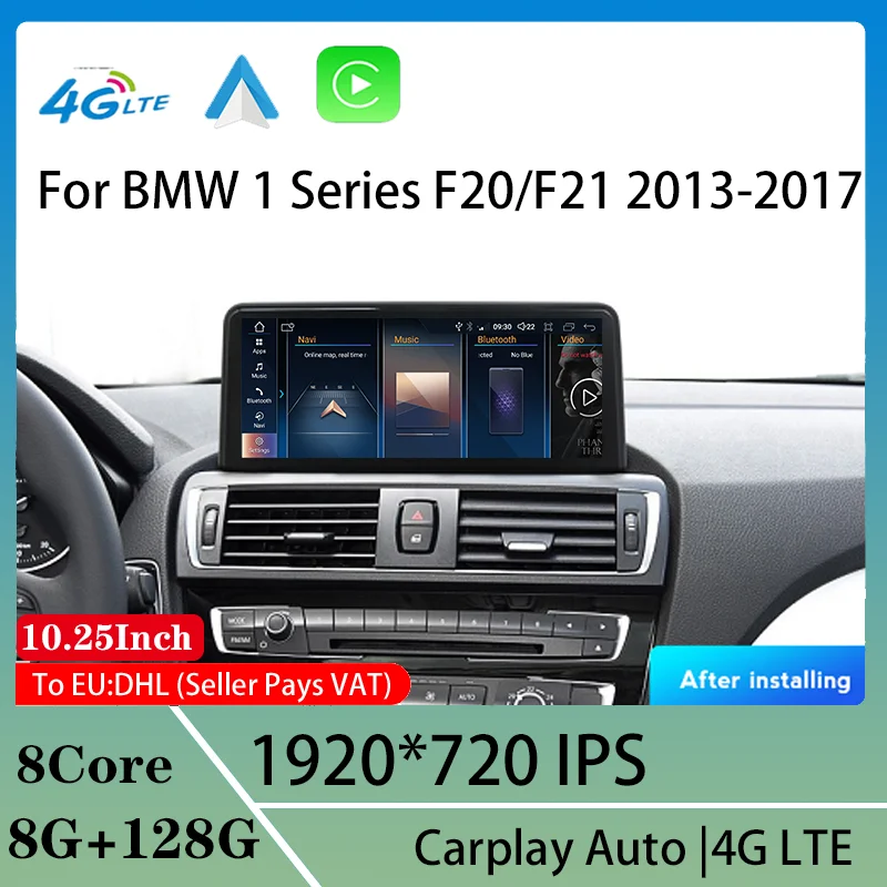 

Android 13 Car Multimedia Player GPS Navigation Radio For BMW 1 Series F20 F21 2013-2017 IPS Screen Video 10.25" Carplay Auto