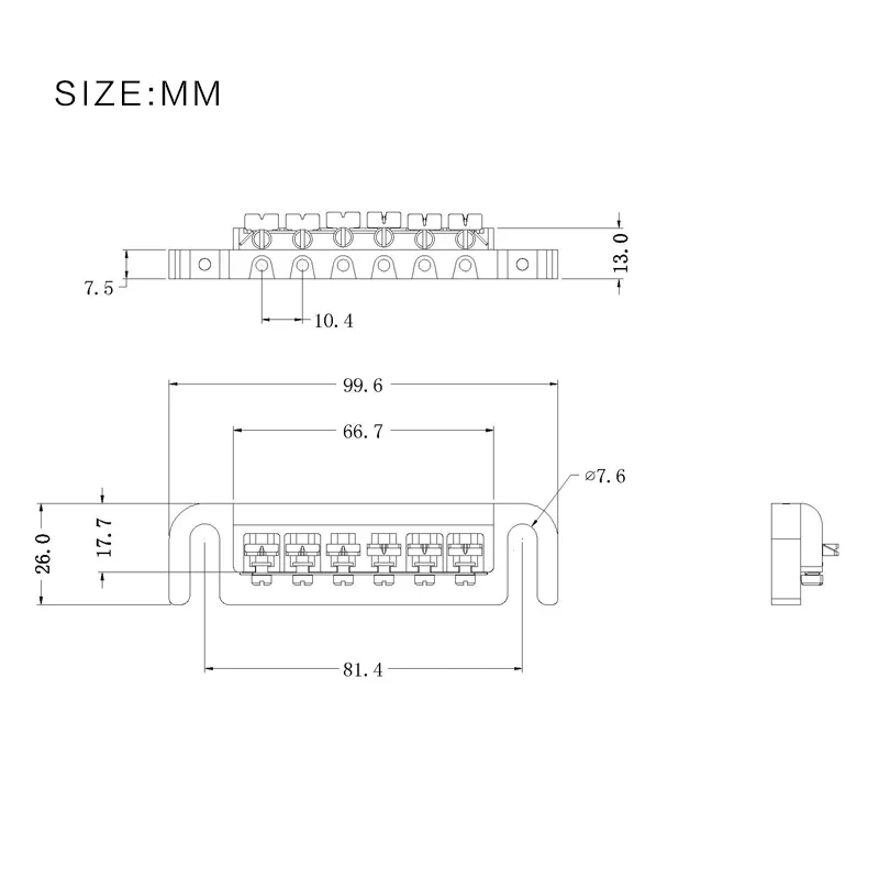 High Quality Zinc Alloy Wraparound Bridge for LP Electric Guitar Combo Bridge Tailpiece for Electric Guitar Black Chrome