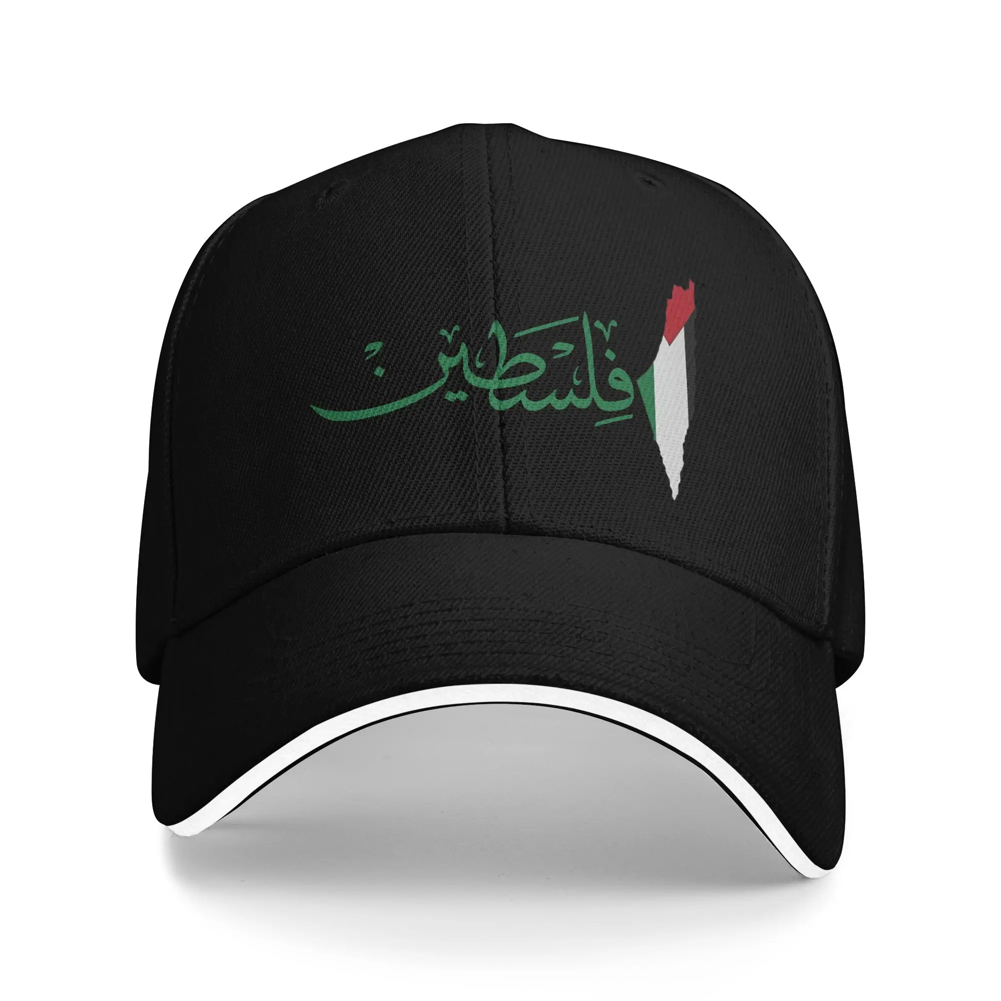 Summer Palestine Arabic Calligraphy And Map Baseball Cap Camping Custom Sun Hip Hop Hats Couple Women Dropshipping Baseball Caps