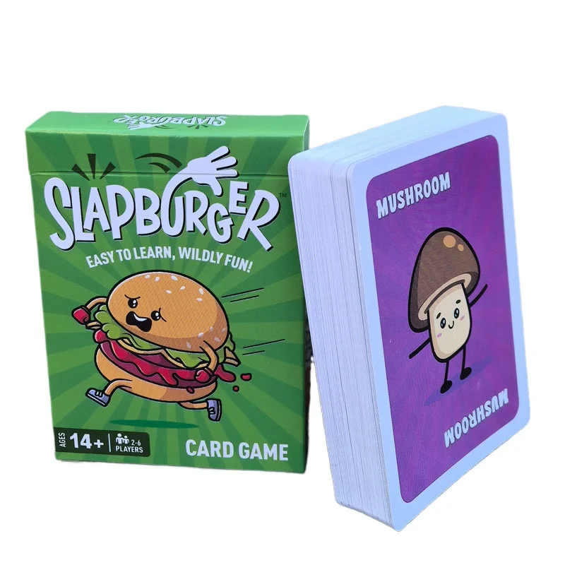 

Реакция Snapshot Slapburger Card Toys Гамбургская тема Cross-Age Party Настольные игры для 2-6 игроков Соревновательные интерактивные карты