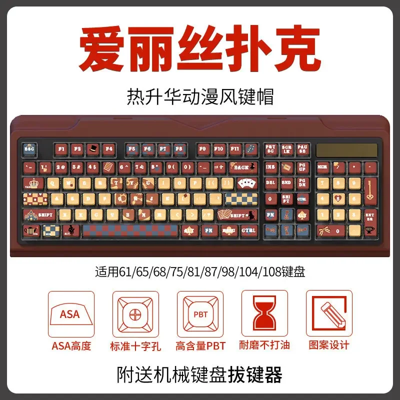 

Sublimation Keycaps ASA Highly Transparent PBT Pudding Keycaps, Personalized Theme Keycaps