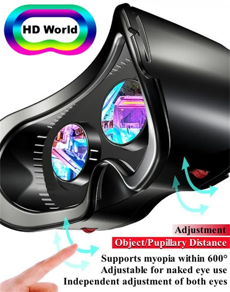 X7S Virtual Reality Glasses IMAX HD Huge Screen 3D Glasses Google Cardboard Box VR Helmet for 5-7