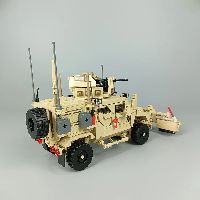 WW2 US Military Afghanistan War MRAP All-Terrain Vehicle MOC Building Block Off-road Combat Car Model Bricks Toy Children Gift