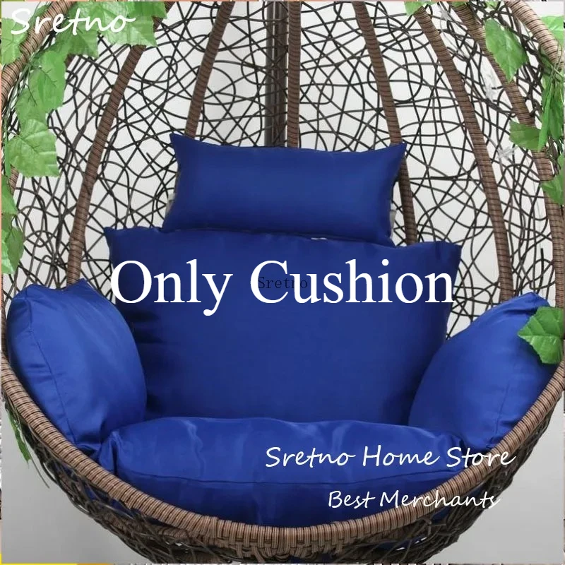 

Outdoor Waterproof Hanging Basket Chair Seat Cushions Swing Egg Chair Cushion Patio Large Round Pad Thickened Chair Cushions