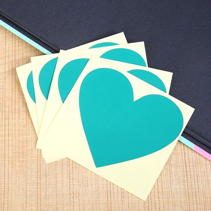 Scratch Off Stickers 20 Pieces Heart Scratch Stickers in 4 Colours, DIY Surprise Gifts or Private Message, Cards, Gold,