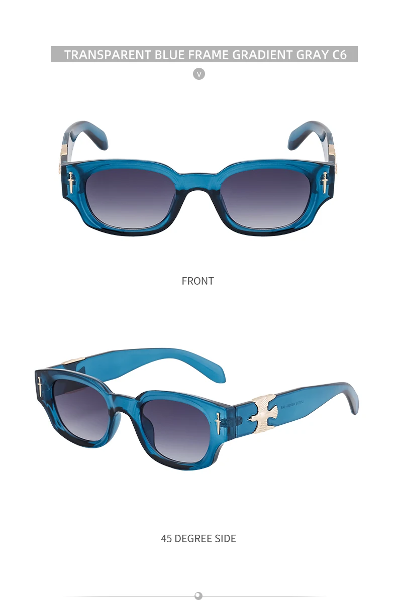 Punk Soaring Eagle Sonnenbrille Herren 2026 Luxusmarke Designer Mode Rechteckige Sonnenbrille für Damen Steampunk Shades Eyewear – Detail 16