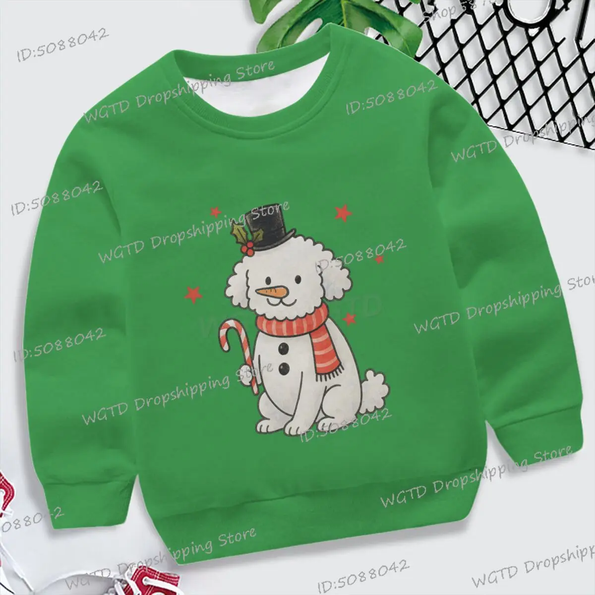 2025 عيد الميلاد الكلب طباعة الاطفال الكرتون بلوزات أزياء الأطفال ملابس طويلة الأكمام الفتيات الفتيان عيد ميلاد سعيد الشارع الشهير