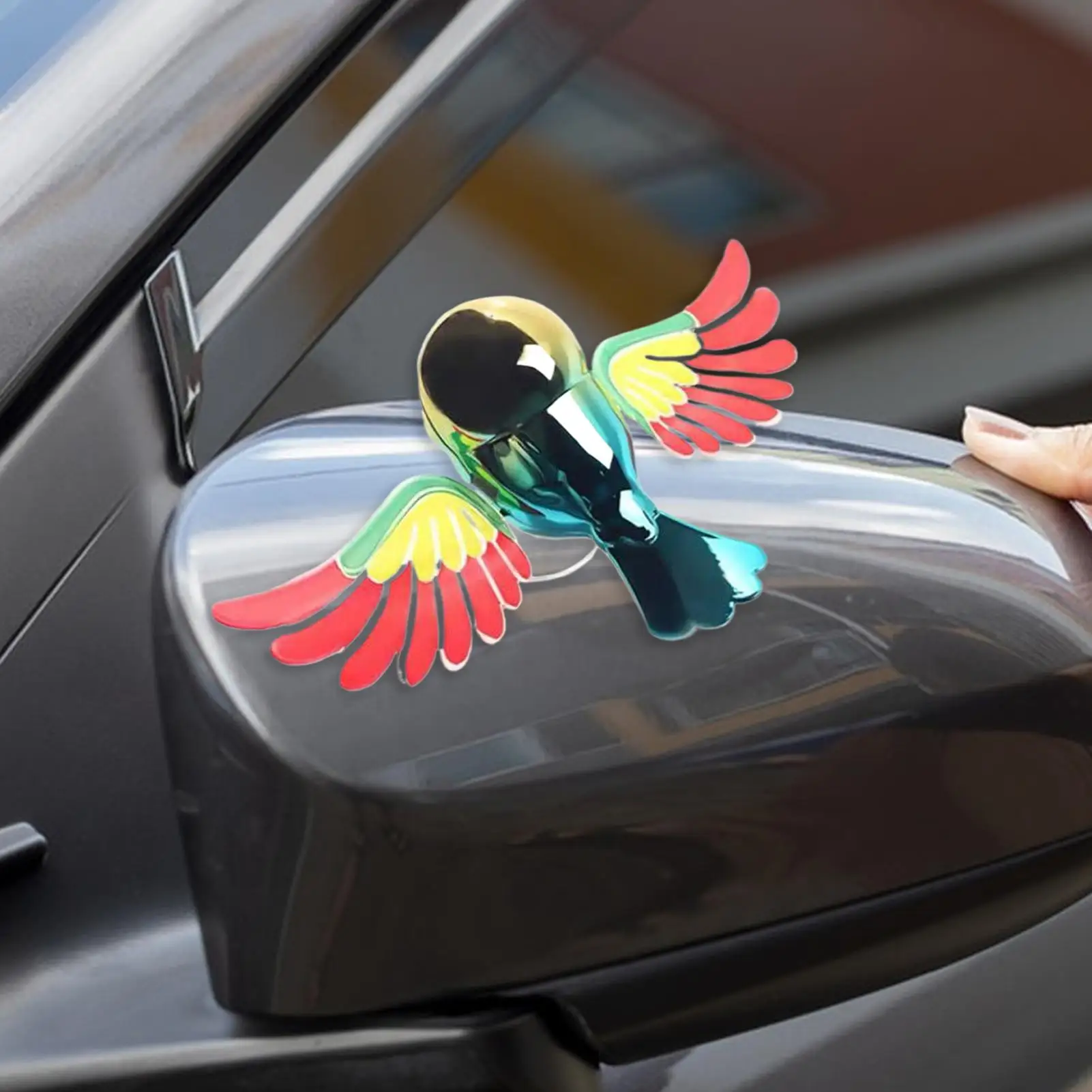 Rearview Mirror Accessories Wind-Powered Funny Cute Flying Bird Automotive Rearview Mirror Decor For Automotive Truck RV SUV
