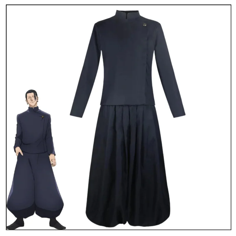 Bear's Den Anime Jujutsu Kaisen kostium Geto Suguru Cosplay mundurek szkolny peruka kolczyki Halloween nowy 2025