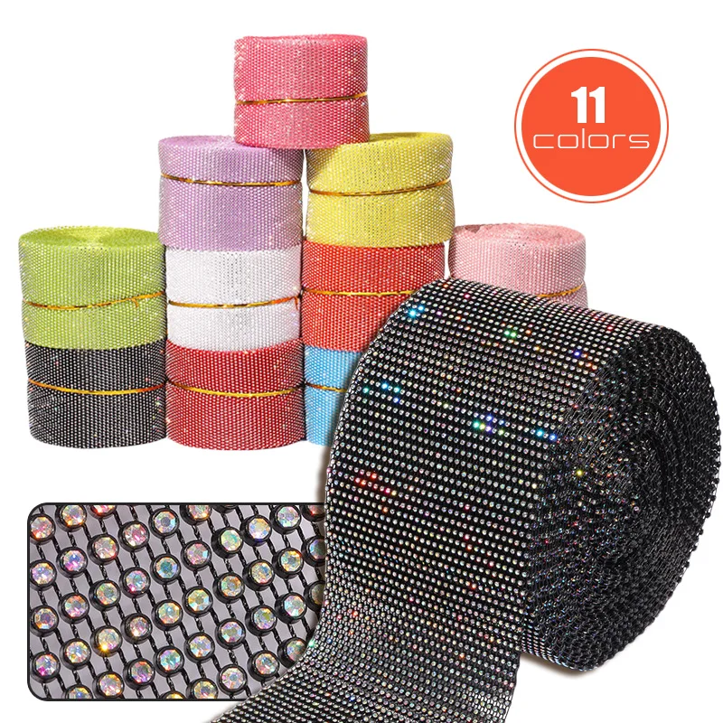 1 Yard Sparkle Crystal Rhinestones Fabric Elastic Mesh Net Crystal Trim Fabric For Diy Garment Dresses Scarf Mask Material Craft