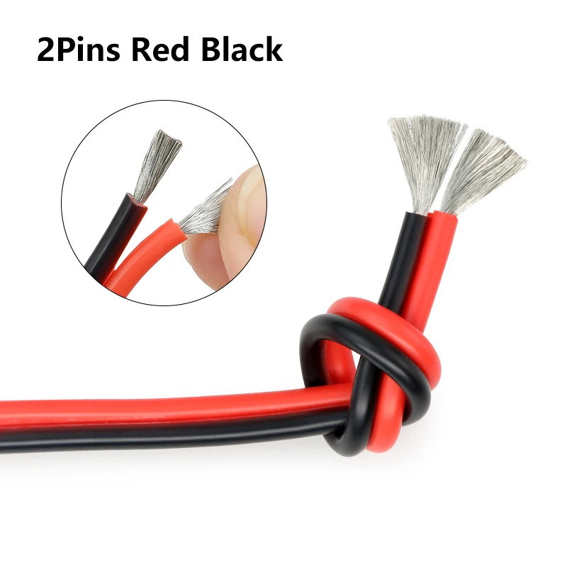 1/5 متر سلك السيليكون الناعم 30 ~ 8 AWG لوحة طاقة شمسية مقاومة للحرارة بطارية السيارة كابل كهربائي مرن