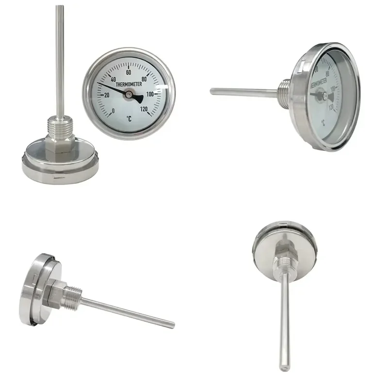 for  Full Stainless Steel Back Oven Bimetal Meat Grill Thermometer