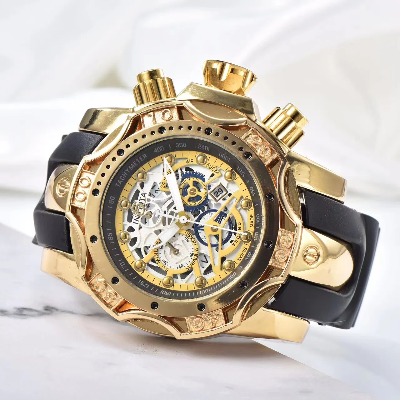 Manufacturers wholesale three-hand large dial men's popular chronograph quartz watch