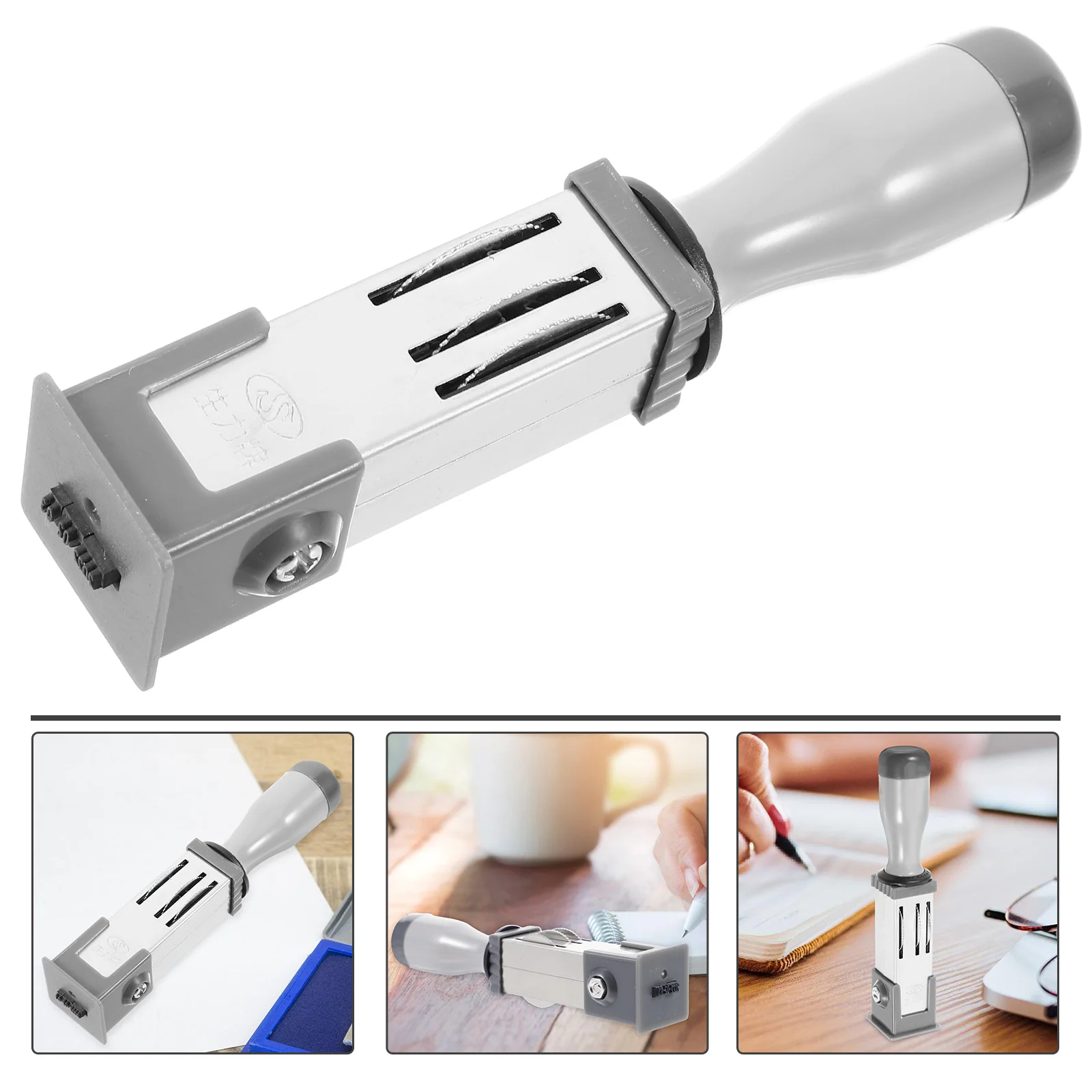 Date Stamp Material Stamps Office Supply Small Stamper for Rolling Portable Handheld File