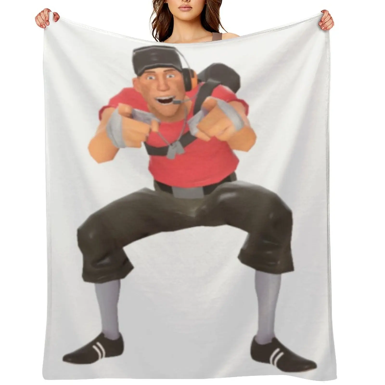 

tf2 scout laugh Throw Blanket Bed Fashionable Sofa Throw Blankets Sofas Of Decoration Personalized Gift Blankets