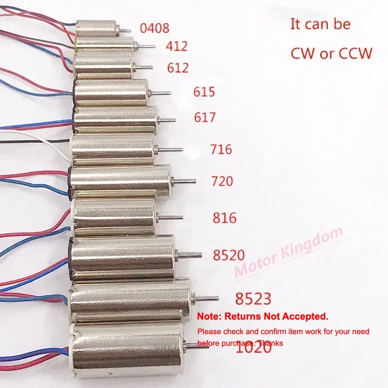 0816 8mm*16mm DC3.7V 50000RPM High Speed Mini Coreless Motor RC Drohne 0816 8mm*16mm DC3.7V 50000RPM High Speed Mini Coreless Motor RC Drohne