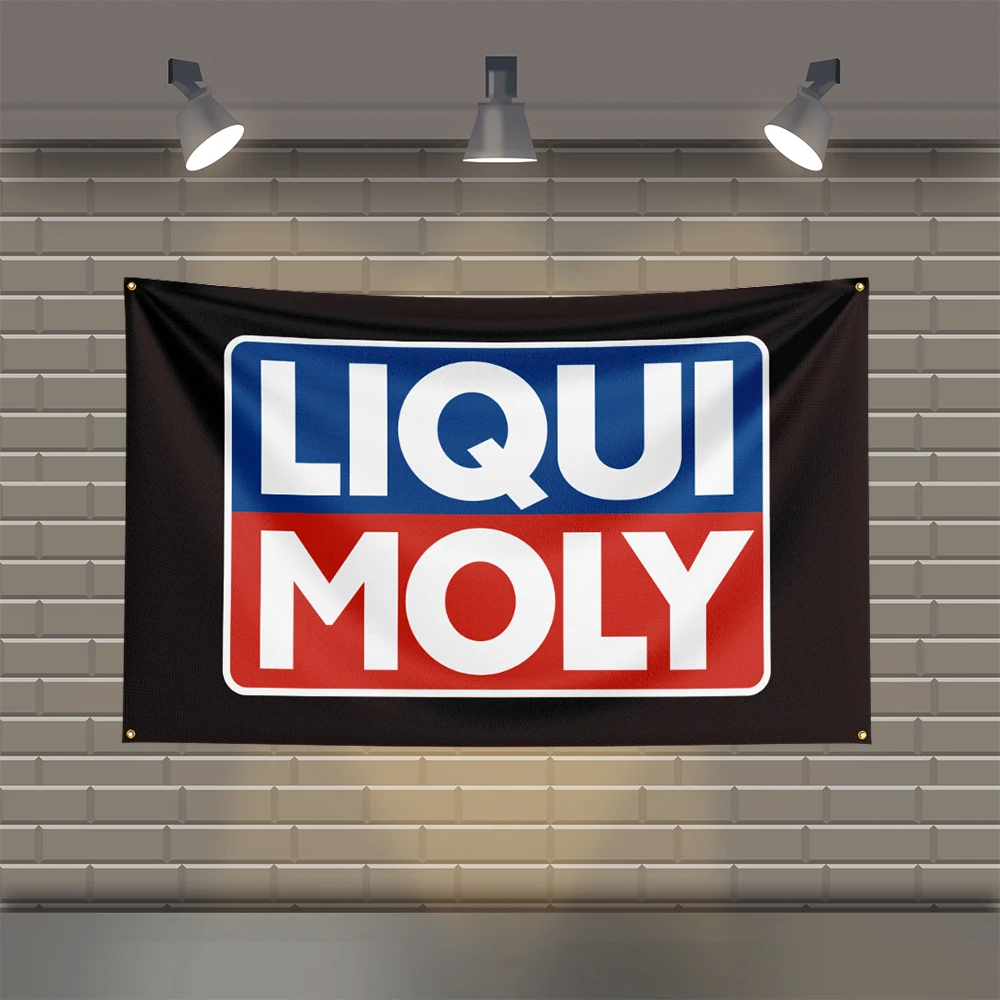 3x5 Ft L-Liqui Molys Racing  Flag Polyester Printed Cars Flags for Room Garage Decor