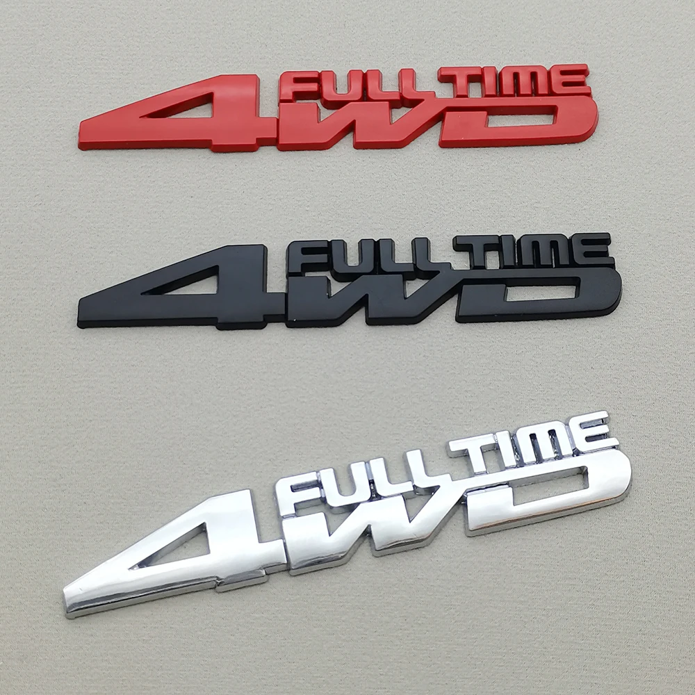 3D Car Styling Badge 4WD Full Time Logo Emblem Truck Auto Sticker Decal Accessories For Honda Jeep Toyota Prado Ford Mitsubishi