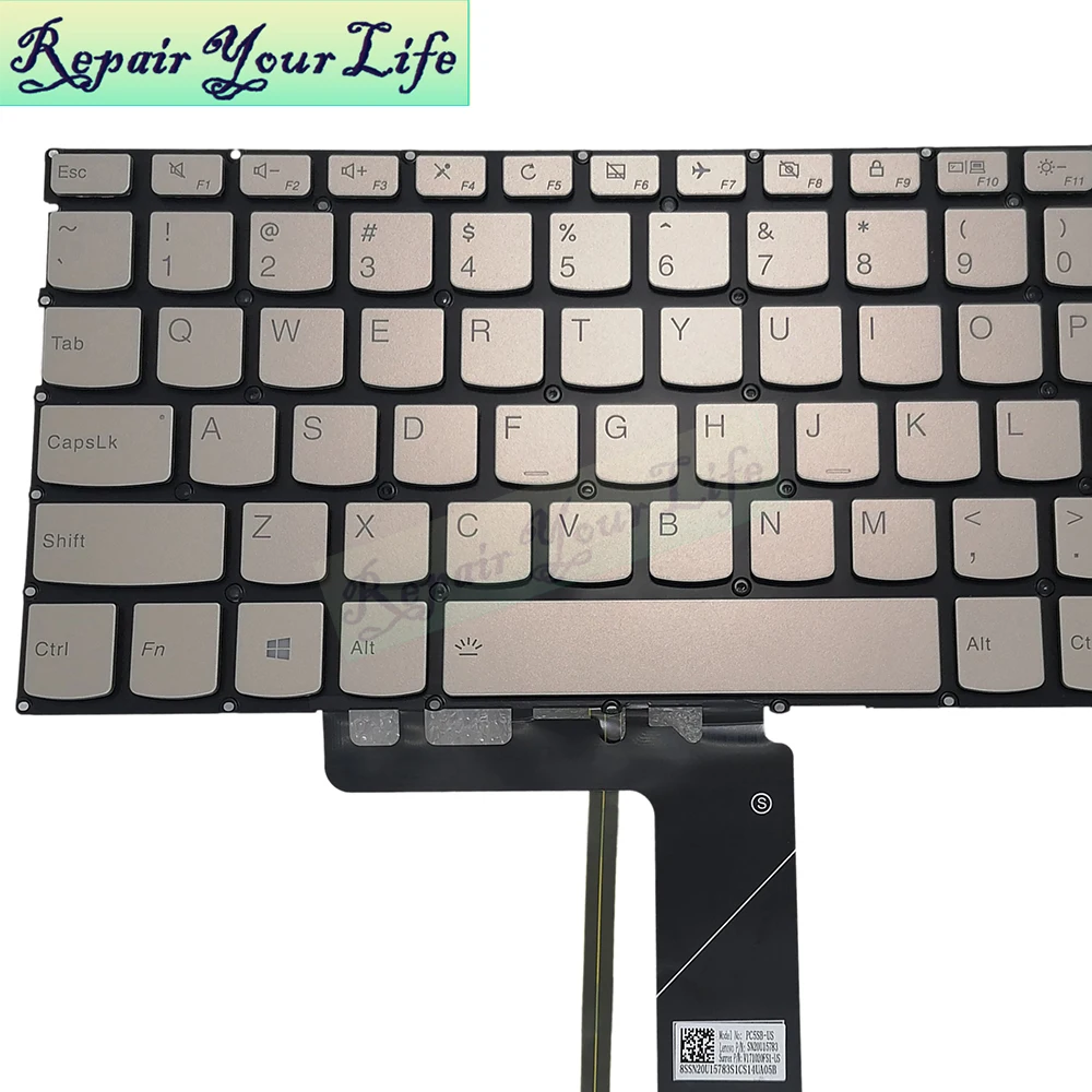 Imagem -05 - Latin Teclado Retroiluminado para Lenovo Yoga C740 15 C740-15iml S740-15 Backlight do Teclado do Portátil Pc5sb-us Sn20u15783 C74015 us la