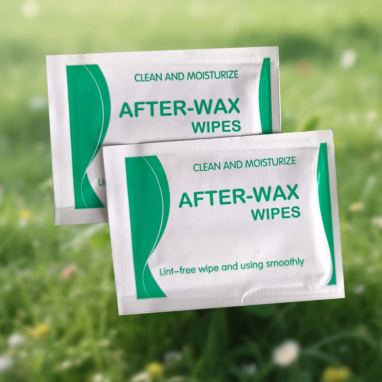 After Wax Wipes 50pcs - Post Hair Removal Oil Wipes for Effortless Residue Removal & Skin Calming with Aloe & Prunus Oil