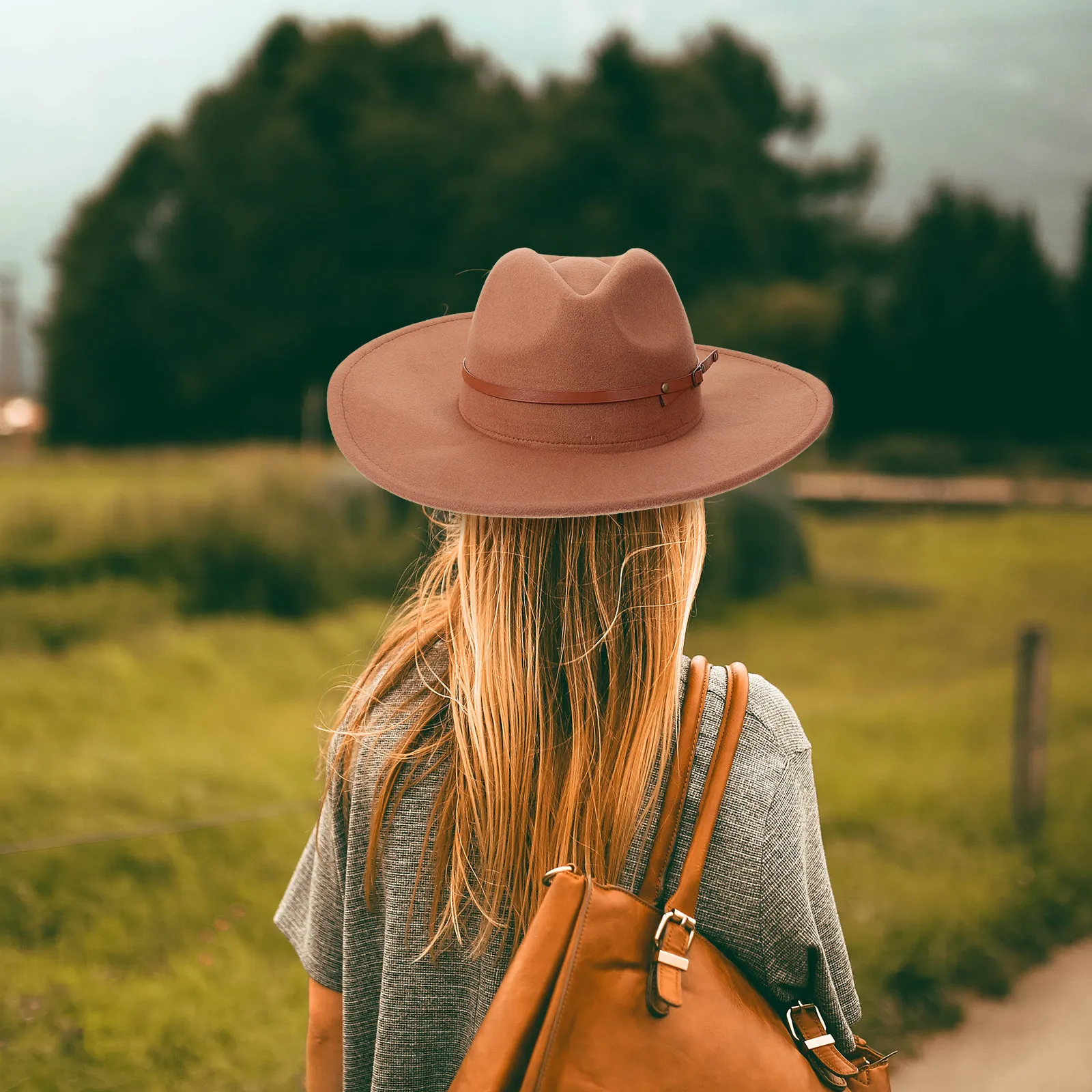 

Элегантная шляпа-федора с широкими полями из мягкой шерсти, стильная, дышащая, для женщин, для улицы, для вечеринок, модная женская шляпка